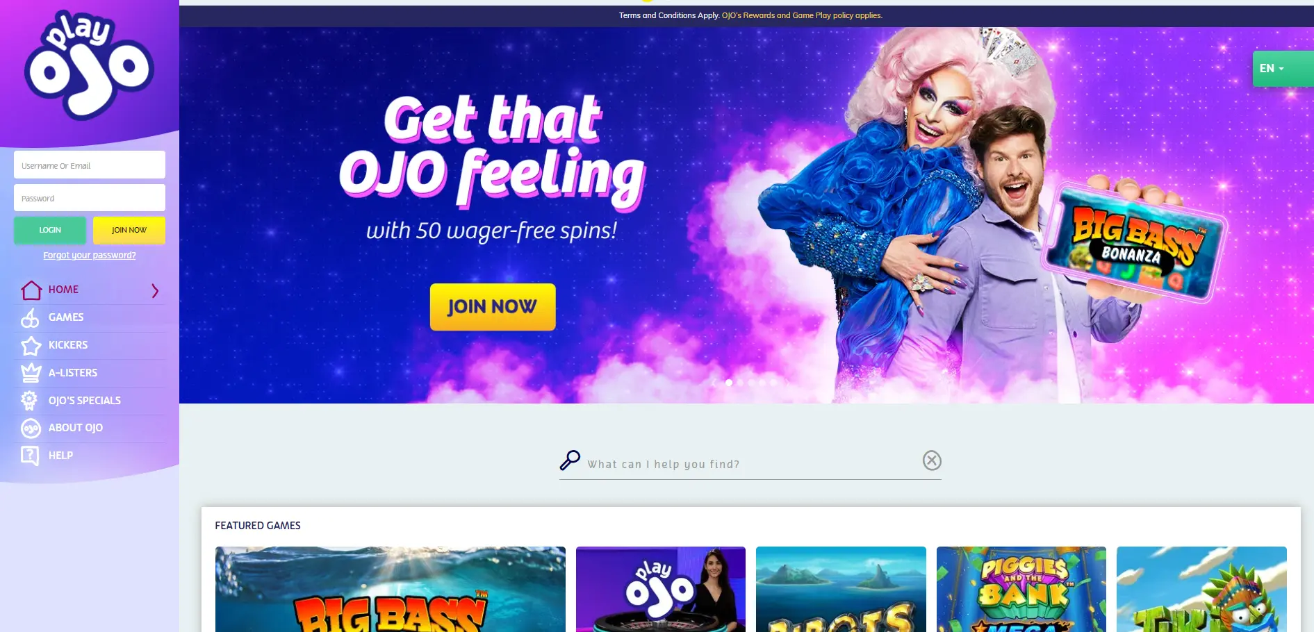 PlayOJO casino PlayOJO