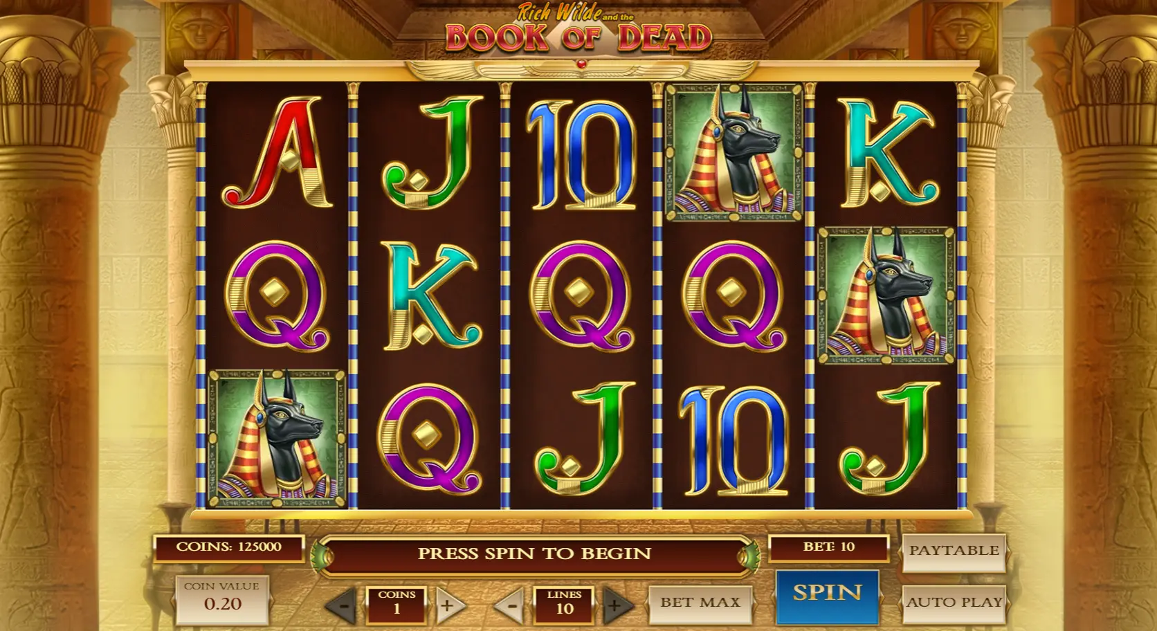 Book of Dead slot features Book of Dead slot