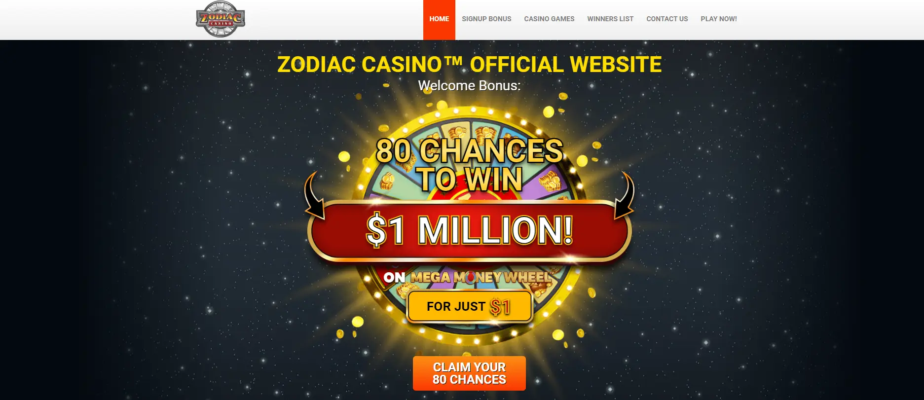 Zodiac Casino bonus