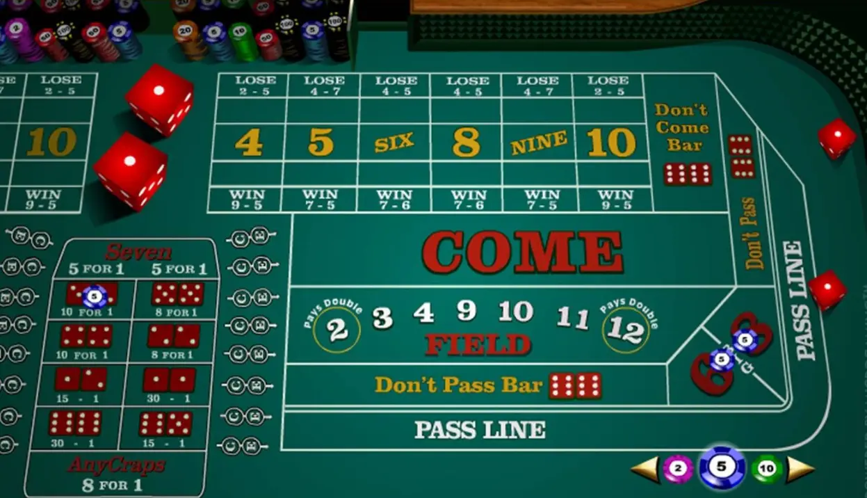 Craps game in online casinos Craps game online